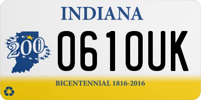 IN license plate 061OUK