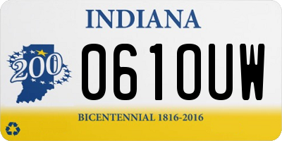 IN license plate 061OUW