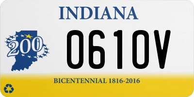 IN license plate 061OV