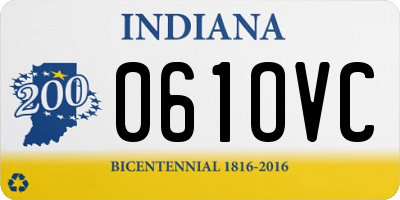 IN license plate 061OVC