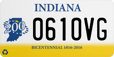 IN license plate 061OVG