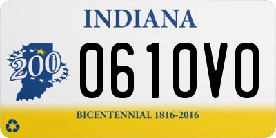 IN license plate 061OVO