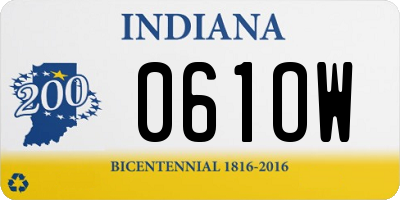 IN license plate 061OW