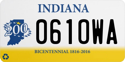 IN license plate 061OWA