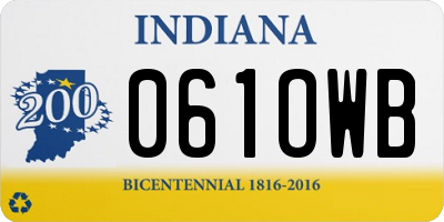 IN license plate 061OWB