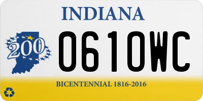 IN license plate 061OWC