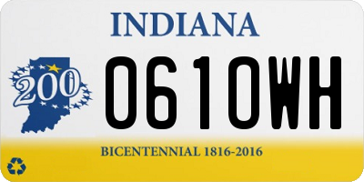 IN license plate 061OWH