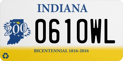 IN license plate 061OWL