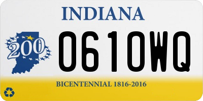 IN license plate 061OWQ