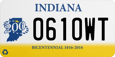IN license plate 061OWT