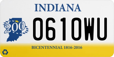 IN license plate 061OWU