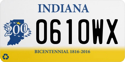 IN license plate 061OWX