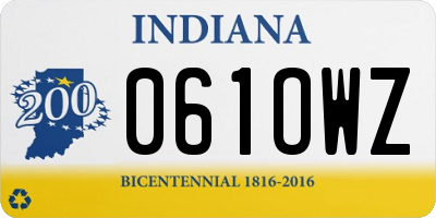 IN license plate 061OWZ