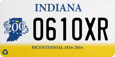 IN license plate 061OXR