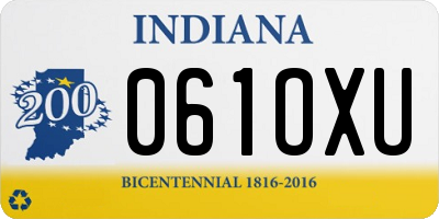 IN license plate 061OXU