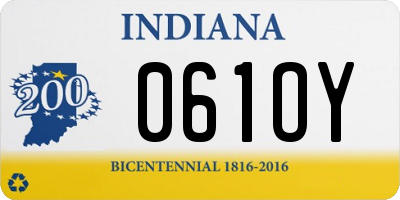 IN license plate 061OY