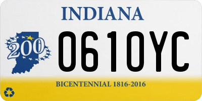 IN license plate 061OYC