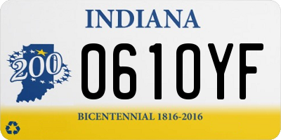 IN license plate 061OYF