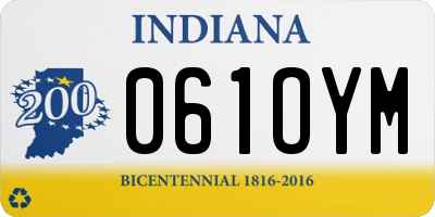 IN license plate 061OYM