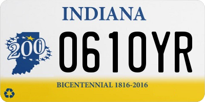 IN license plate 061OYR