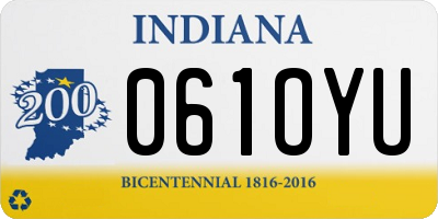 IN license plate 061OYU