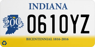 IN license plate 061OYZ