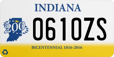 IN license plate 061OZS