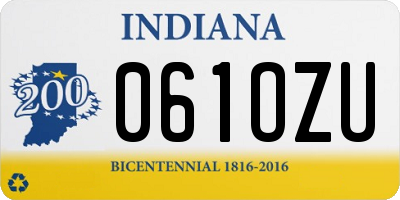 IN license plate 061OZU