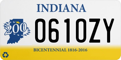 IN license plate 061OZY