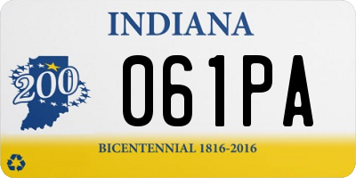 IN license plate 061PA