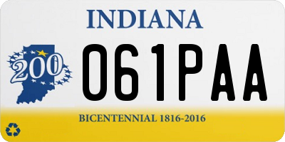 IN license plate 061PAA
