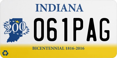 IN license plate 061PAG
