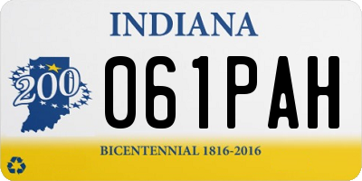 IN license plate 061PAH