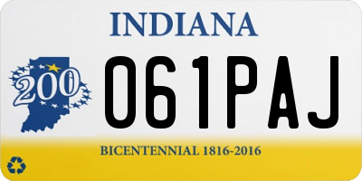 IN license plate 061PAJ