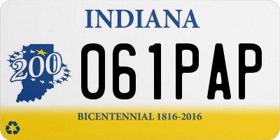 IN license plate 061PAP