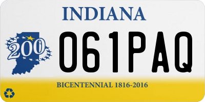 IN license plate 061PAQ