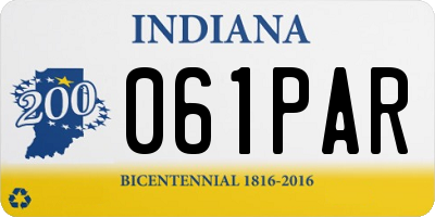 IN license plate 061PAR