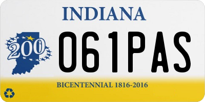 IN license plate 061PAS