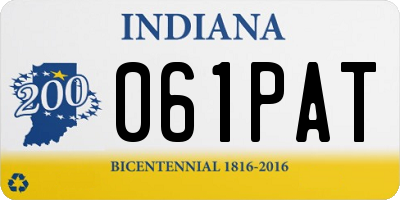 IN license plate 061PAT