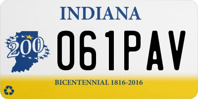 IN license plate 061PAV