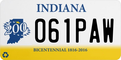 IN license plate 061PAW