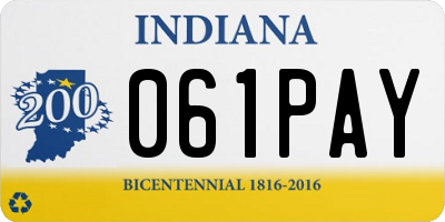 IN license plate 061PAY