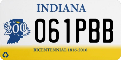 IN license plate 061PBB