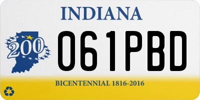 IN license plate 061PBD