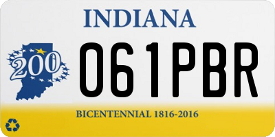 IN license plate 061PBR