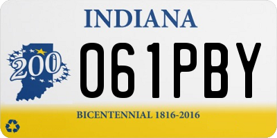 IN license plate 061PBY