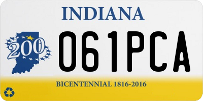 IN license plate 061PCA