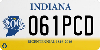 IN license plate 061PCD