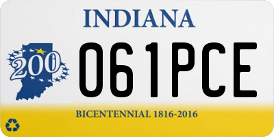 IN license plate 061PCE