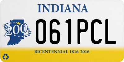 IN license plate 061PCL